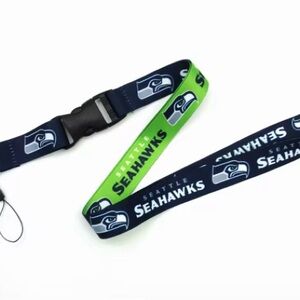 SEATTLE SEAHAWKS NFL KEYCHAIN ID BADGE LANYARD